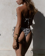 Women's Striped Printed String Bikini Set