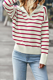 GIVE YOU JOY STRIPED LONG SLEEVE KNIT SWEATER - 4 COLORS