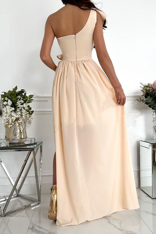 Darling Muse Ruffle One Shoulder Party Maxi Dress