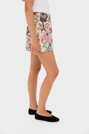 Garden scroll V-neck Maxine top and mini skirt set