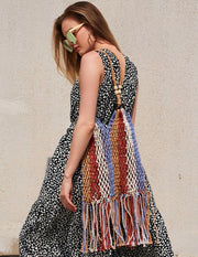 Fringe Net Rope Woven Shoulder Bag