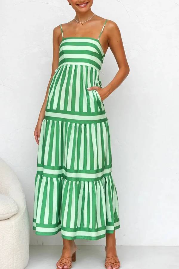 Candy Stripe Maxi Dress