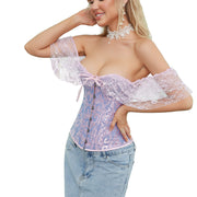 One shoulder shapewear bridal dress sexy corset waist waistcoat