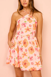 Spanish Hibiscus Mini Dress