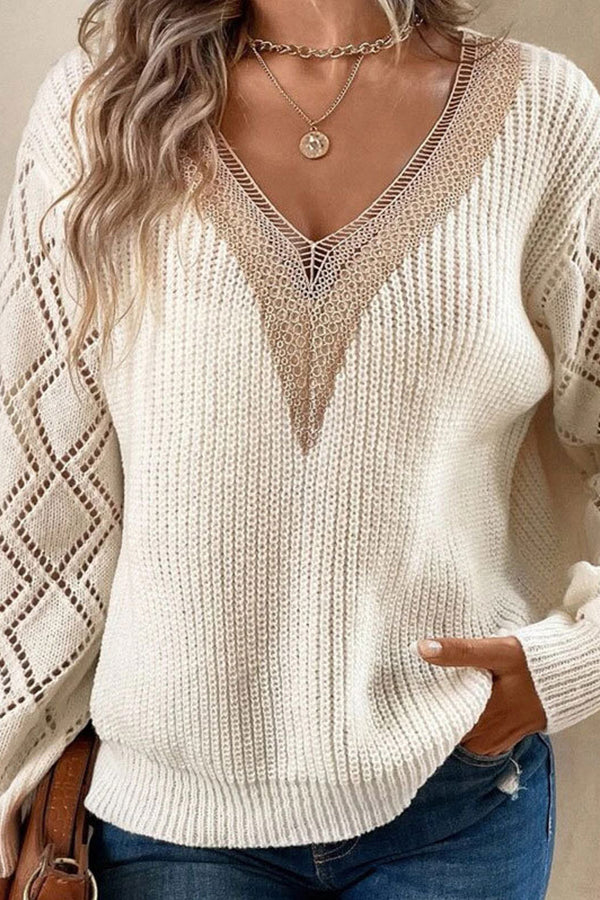 Loose casual pullover women's knitted sweater