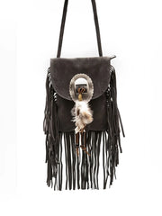 Western Crossbody Bag With Fringe