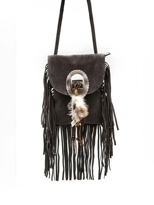 Western Crossbody Bag With Fringe