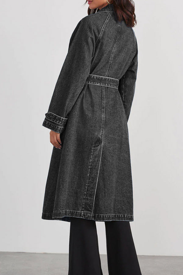 CHANDRY DENIM TRENCH COAT