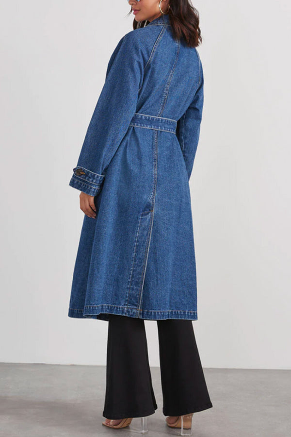 CHANDRY DENIM TRENCH COAT