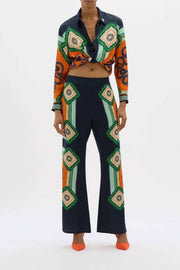 Festive Satin Unique Print Two-Piece Set