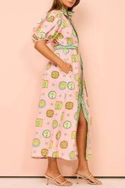 Holiday Seal Print Maxi Dress