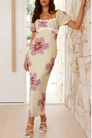 Autumn Maxi Dress - Butter/Pink Floral