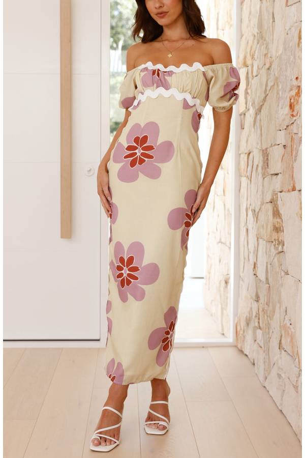 Autumn Maxi Dress - Butter/Pink Floral