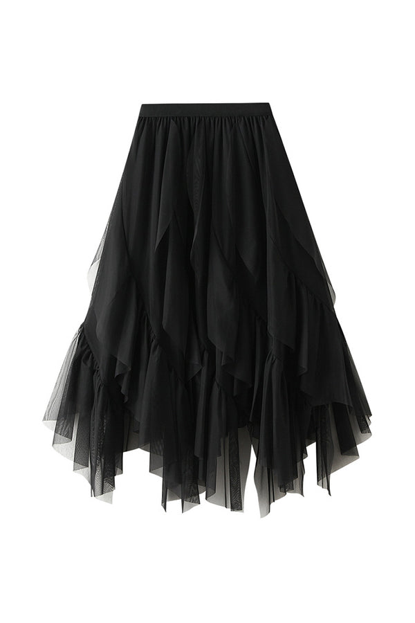 ruffled gauze skirt