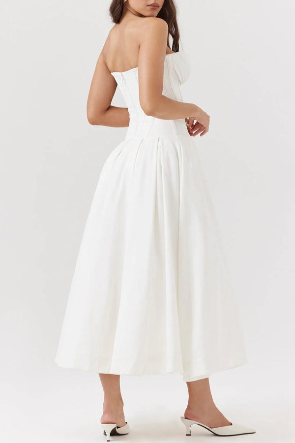 Milady strapless Midi Dress