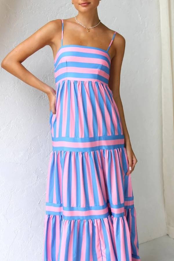 Candy Stripe Maxi Dress