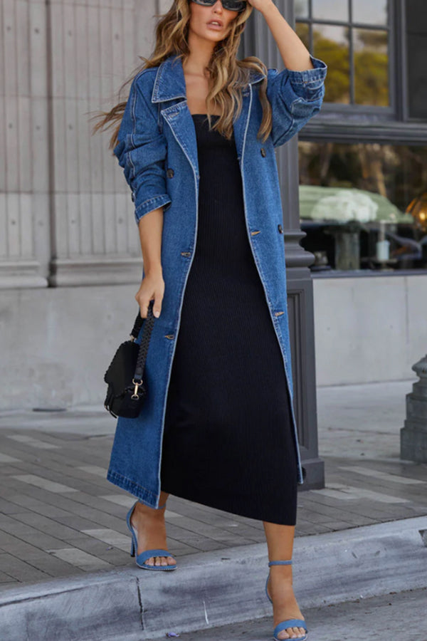 CHANDRY DENIM TRENCH COAT