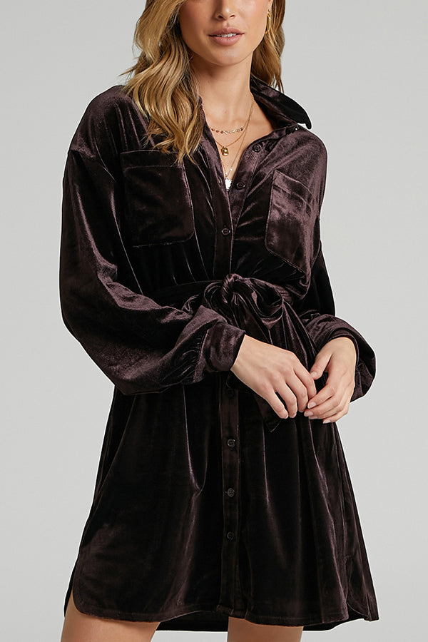 blouse velvet dress