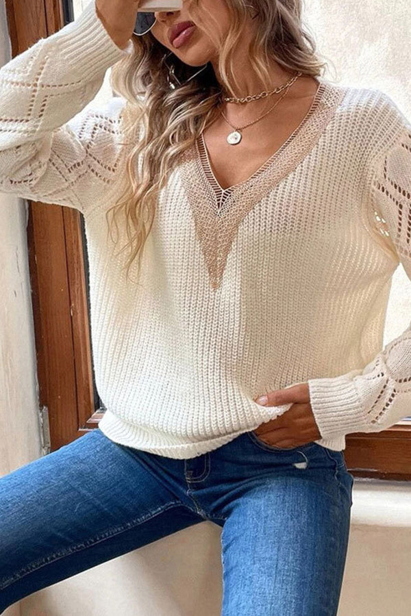 Loose casual pullover women's knitted sweater