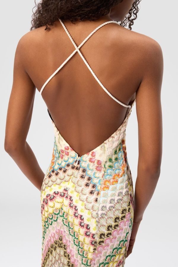 Missoni Summer Knit Colorful Herringbone Print Open Beck Maxi Dress –  SwimGirlsBoutique