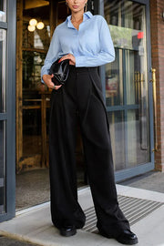 Palazzo Style High Waist Wide Leg Pants