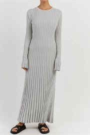 Big Pit Stripe Slimming Long sleeve Long Dress