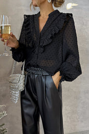 BLACK PLUMETI BLOUSE