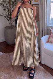 Casual Stripe Strap Dress