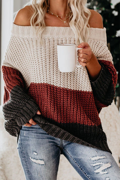 WARM YOU UP STRIPED KNIT SWEATER