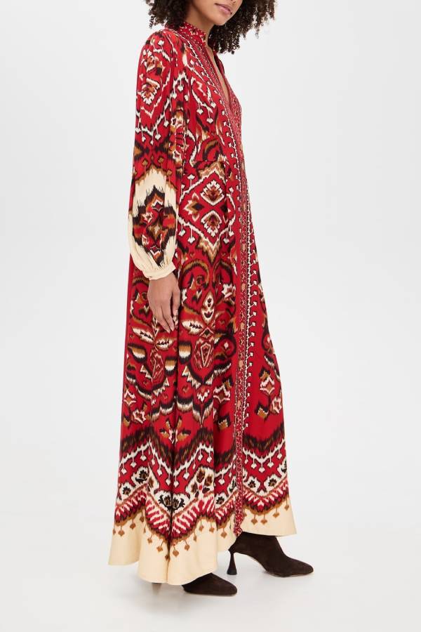 Ainika Pineapple Ikat Maxi Dress