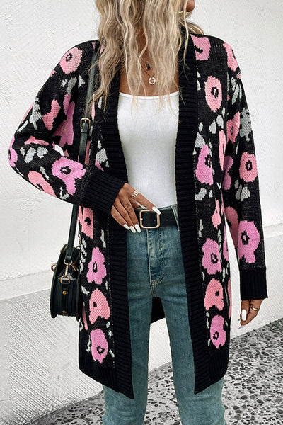 Floral Casual Women's Cardigan Sweater