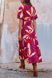 French resort style V-neck lace dress