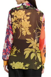 Floral silk blouse