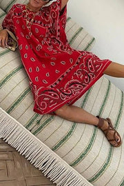 Casual Holiday Printed Loose Dress