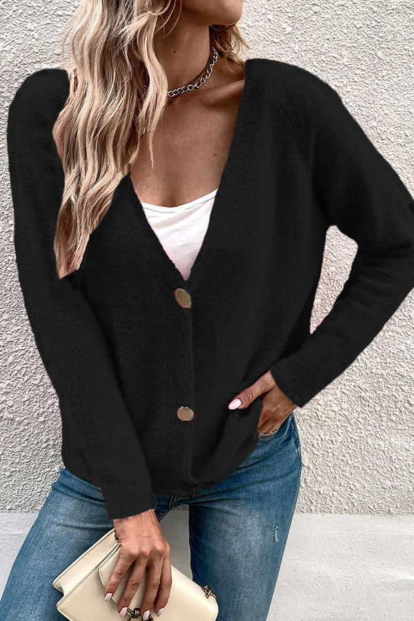 Simple Breasted Cardigan Sweater Jacket