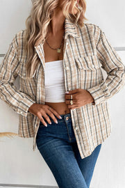 SPICE HARVEST PLAID SHACKET