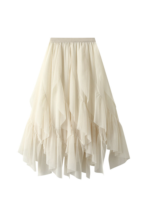 ruffled gauze skirt