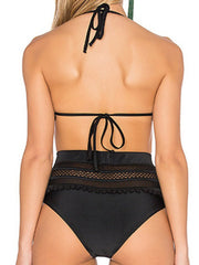 Netting two-piece swimsuit