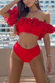 Ruffled High Waist Bikini