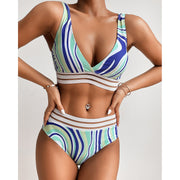 Printed Swimsuit Fashion Sexy Ladies Split Swimsuit