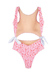 Knotted One-piece Swimsuit with Special Texture