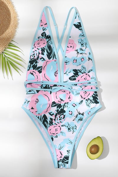 Reversible and Flattering Floral One-piece Swimsuit