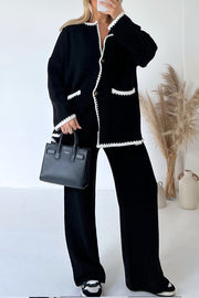 AMANDA GREY KNITTED CARDIGAN AND TROUSERS