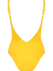 Contrast Crisscross Strappy V Neck One-piece Swimsuit (3 Colors)