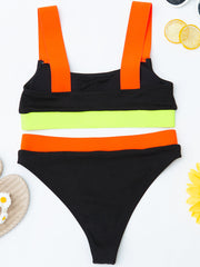 Contrast Stitching Bikini