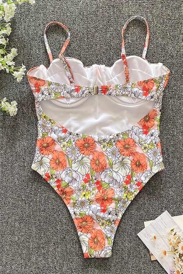 Sling Floral One-piece Swimsuit