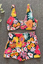 Floral High Waist Bikini