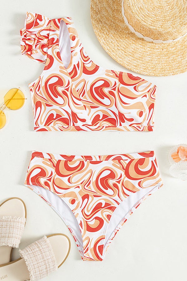 One-shoulder Cutout Bikini