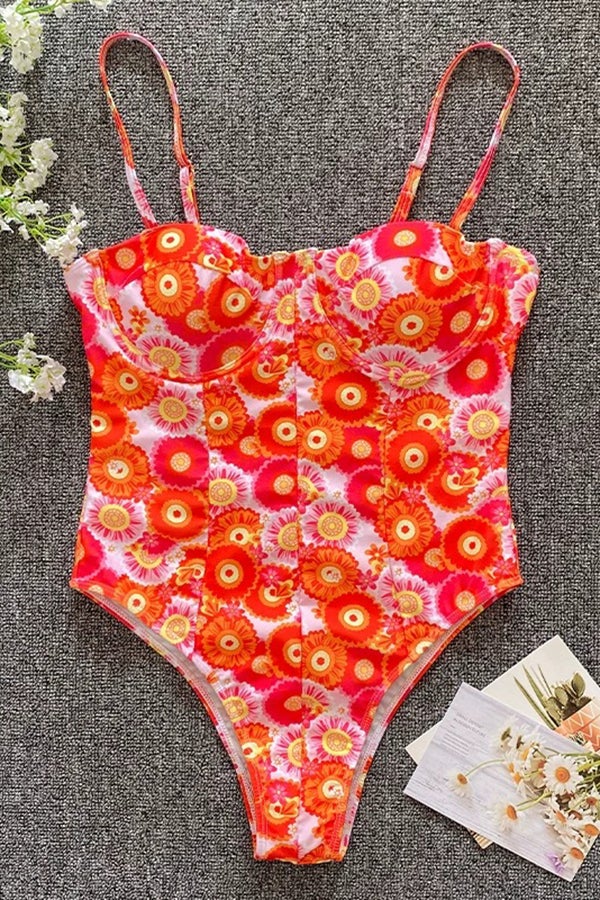 Sling Floral One-piece Swimsuit