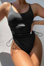 Pure Color Sexy All-in-one Swimsuit